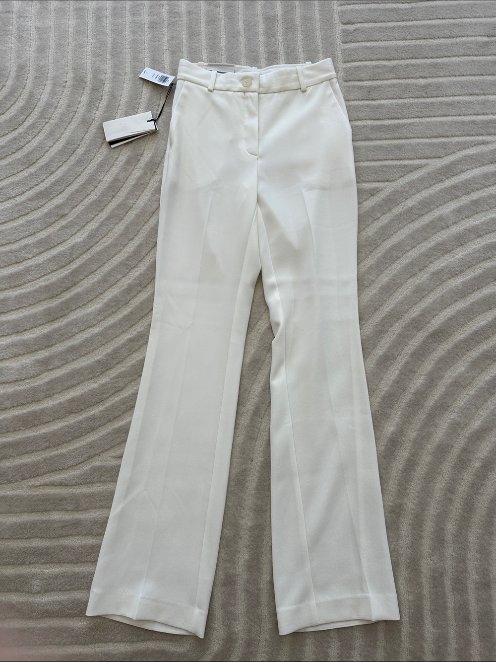 Babaton White Tailored Straight-Leg Trousers